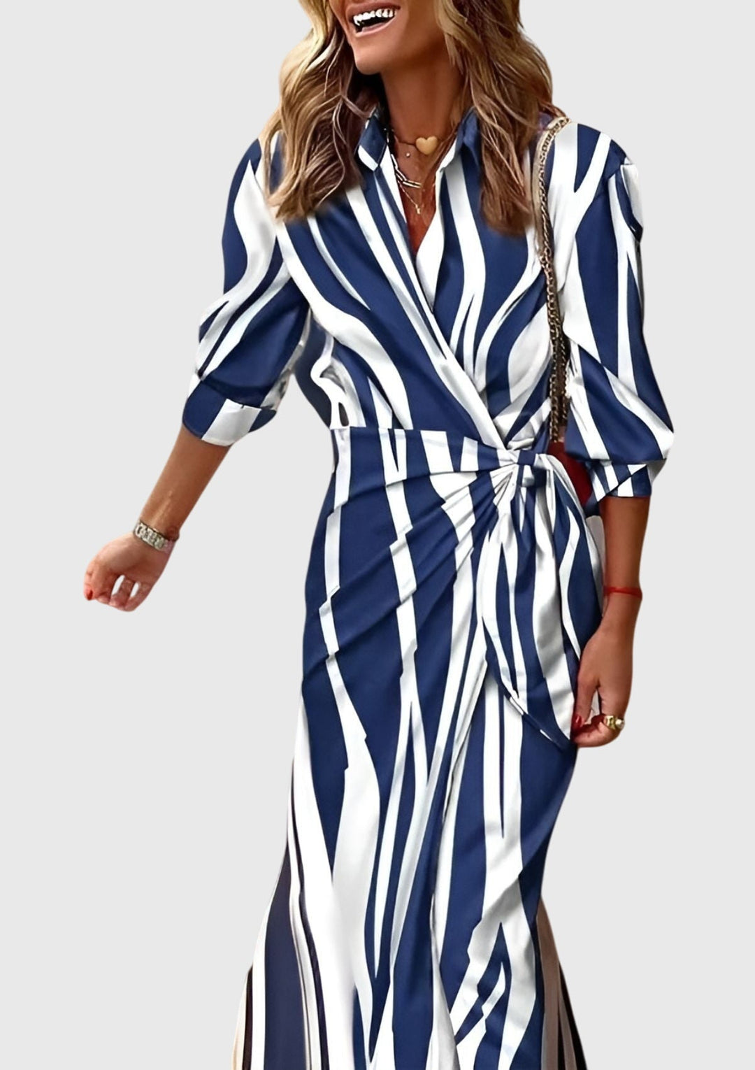 Annie | Elegant Wrap Dress with Print