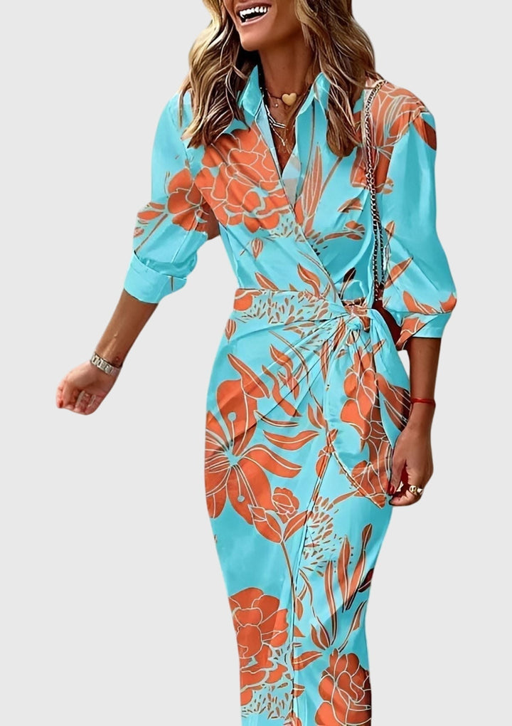 Annie | Elegant Wrap Dress with Print
