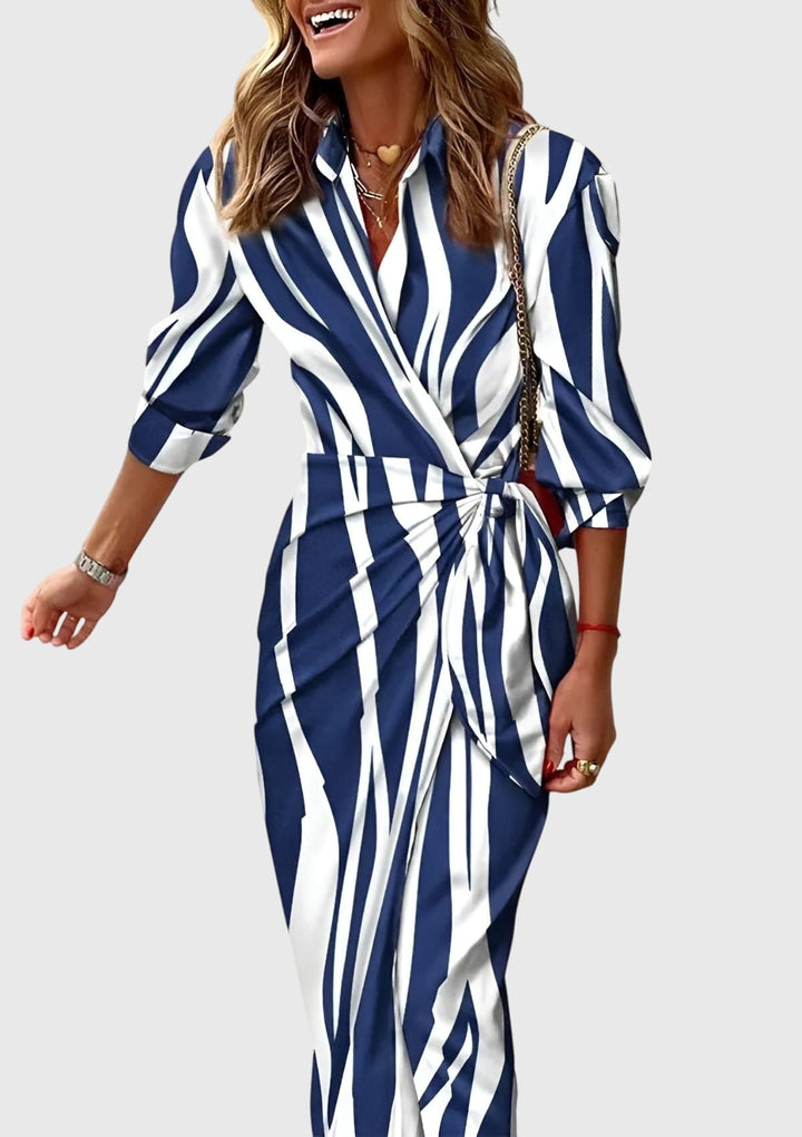 Annie | Elegant Wrap Dress with Print